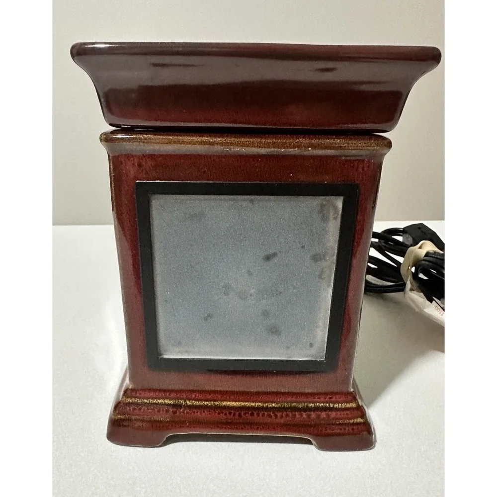 Scentsy Gallery Collection Classic‎ Brick Red Warmer Light Wax Warmer Retired